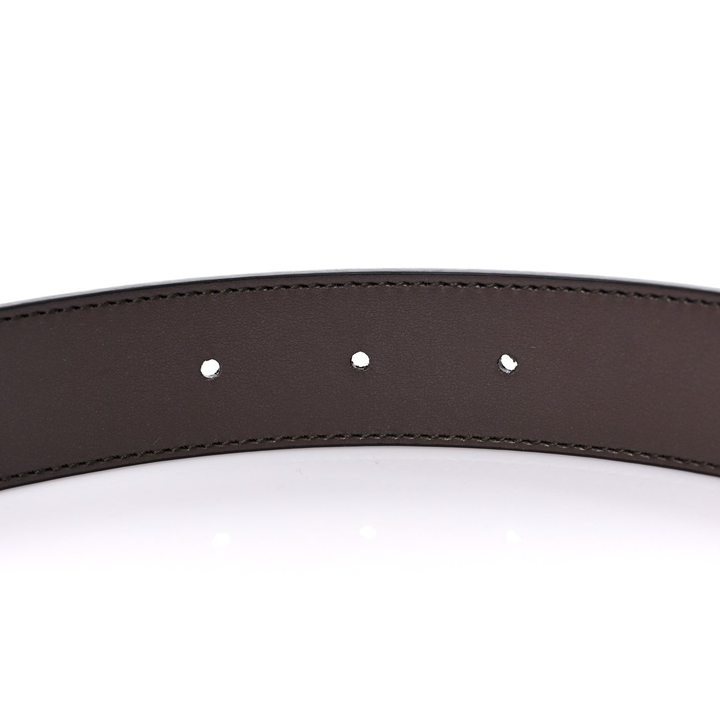 GG Supreme Monogram Plutone Calfskin Double G Reversible 30mm Belt 105 42 Beige Ebony New Acero