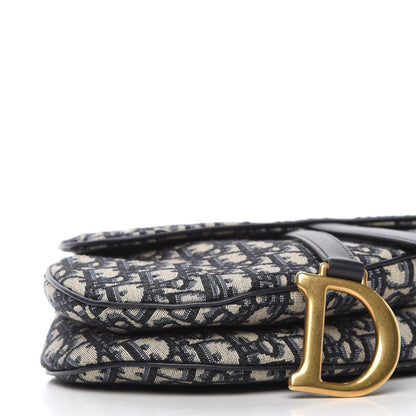Christian Dior Oblique Saddle Bag Blue 6 of 10