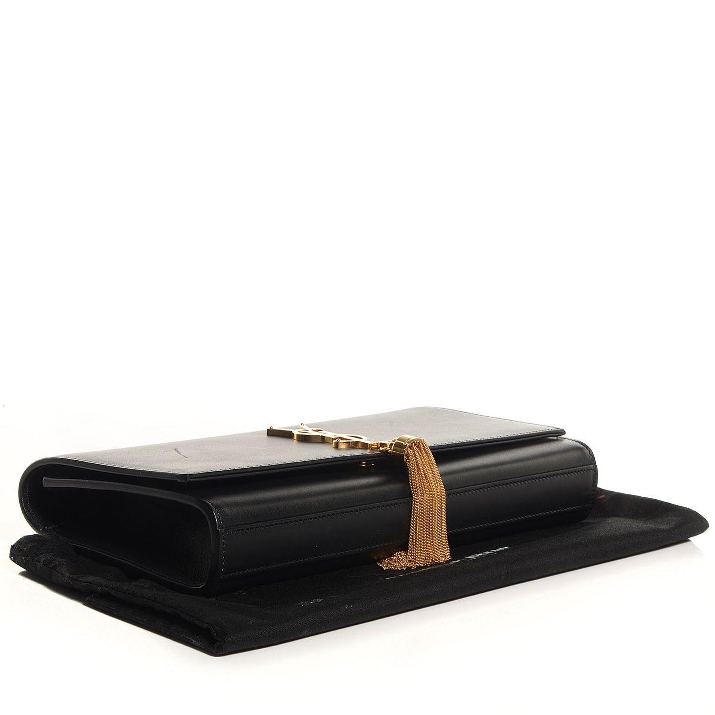 Calfskin Classic Monogram Tassel Clutch Black