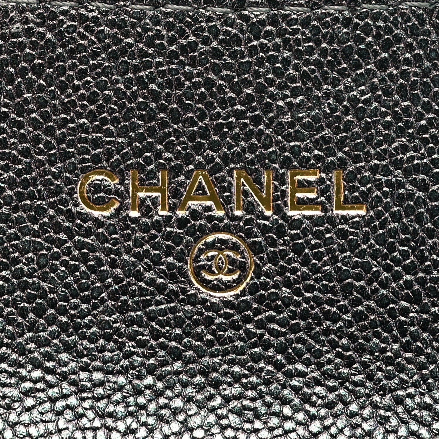 Chanel Iridescent Caviar Quilted Flap Card Holder On Chain Black 6 of 7