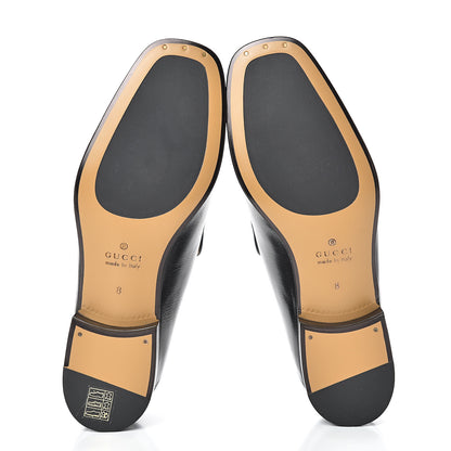 Gucci Goatskin Mens Horsebit Loafers 8 Black 5 of 8