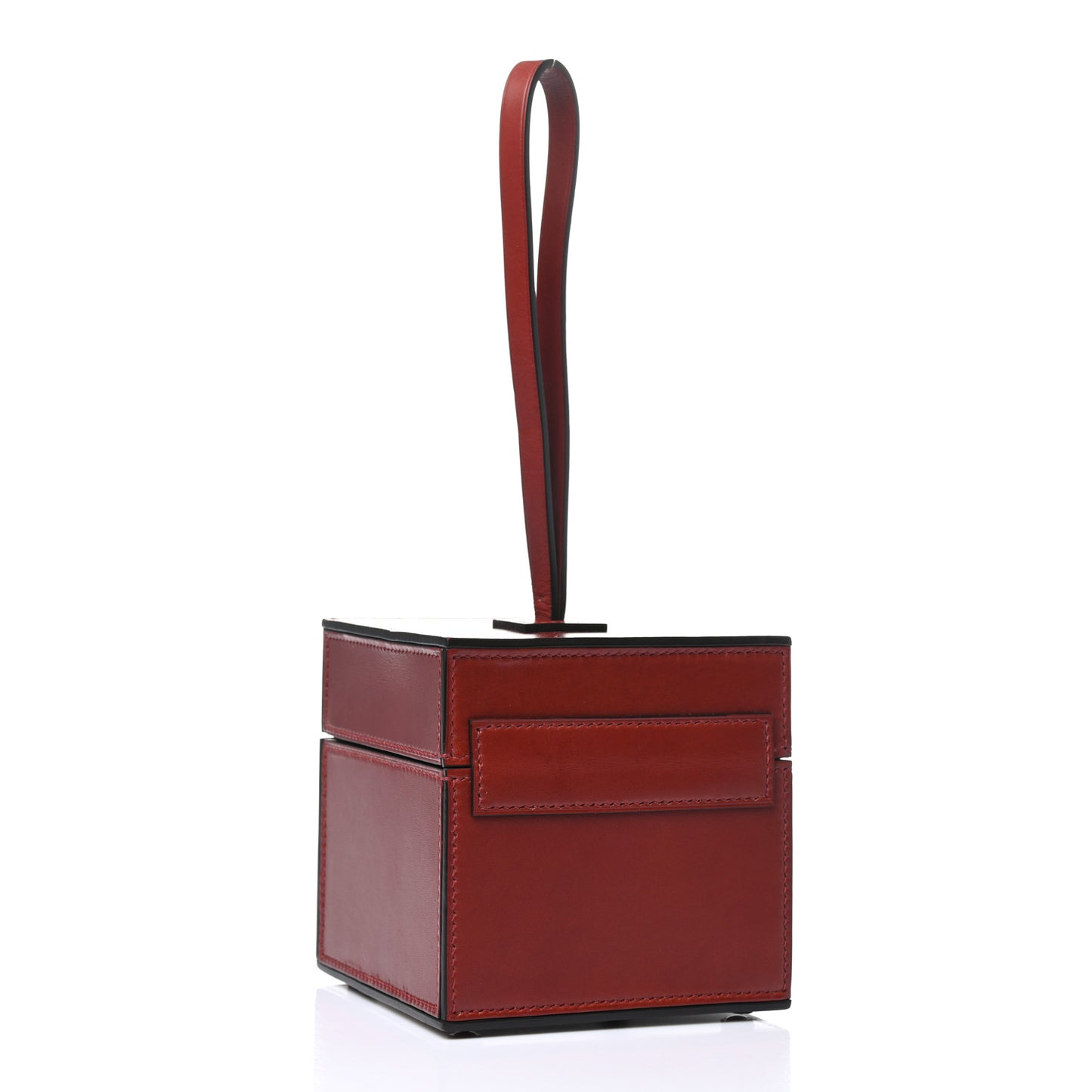 Calfskin Mini Vanity Case Clutch Scarlet Red