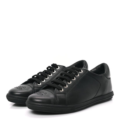 Chanel Calfskin Womens Sneakers 36 Black 3 of 8