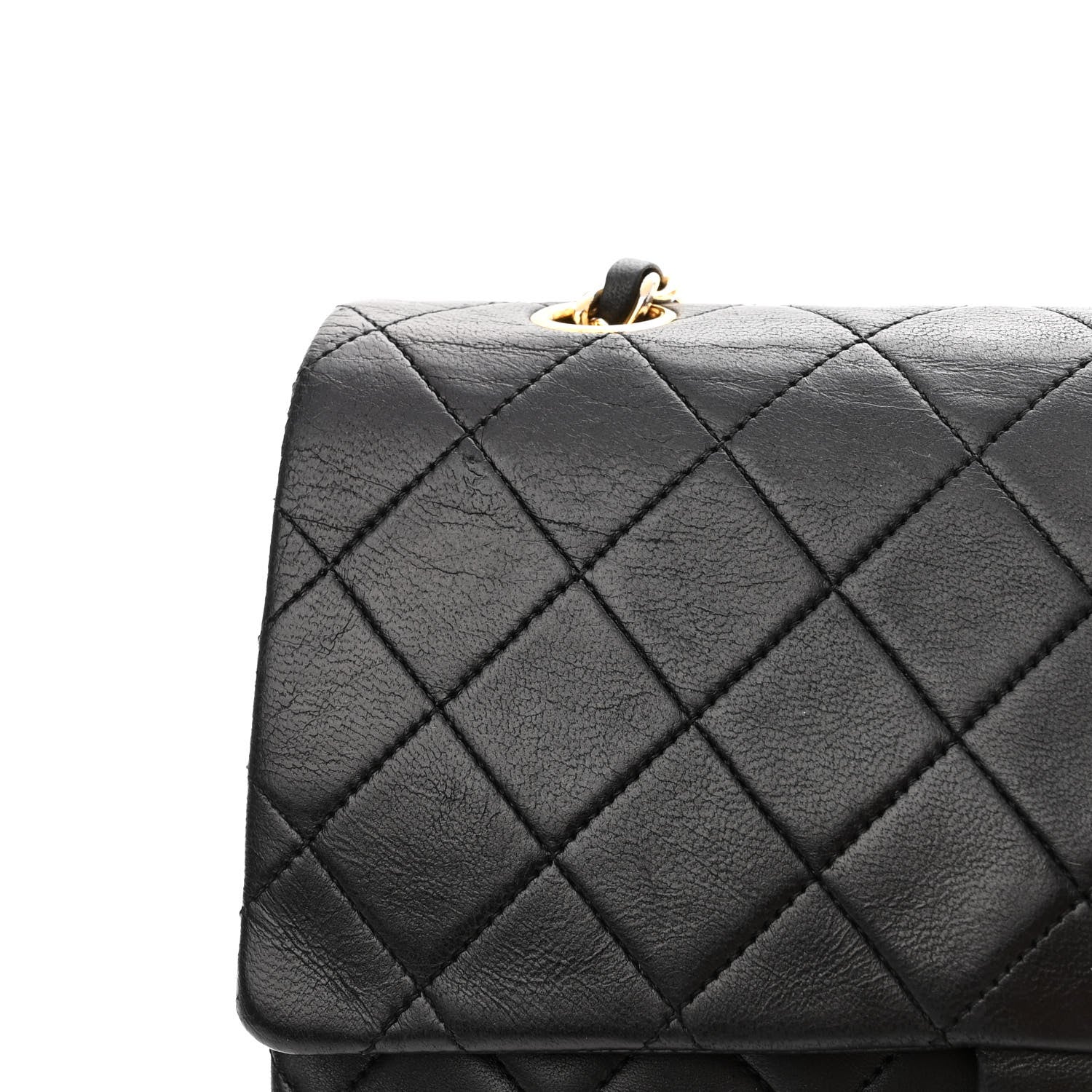 Chanel Lambskin Quilted Medium Double Flap Black 15 of 15