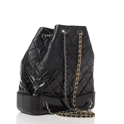 Chanel Aged Calfskin Quilted Gabrielle Backpack Black 3 of 10
