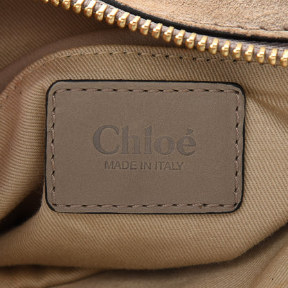 Chloe Suede Calfskin Braided Medium Marcie Satchel Motty Grey 6 of 12