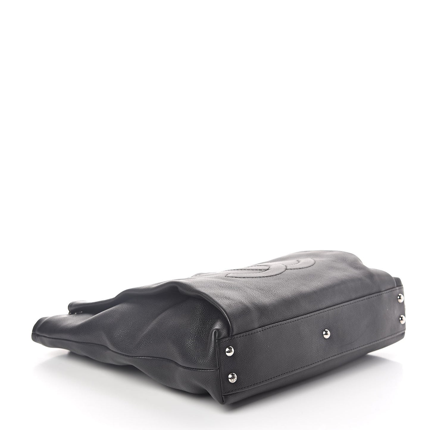 Caviar Large CC Tuck Tote Black