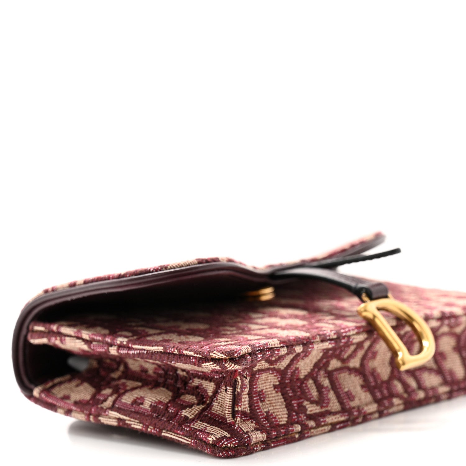 Christian Dior Oblique Saddle Belt Bag Bordeaux 9 of 11