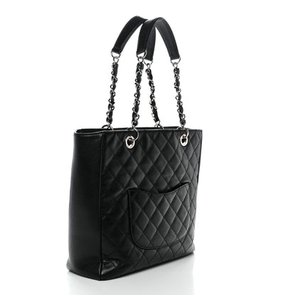 Chanel Caviar Quilted Vertical Grand Shopping Tote GST Black 2 of 9