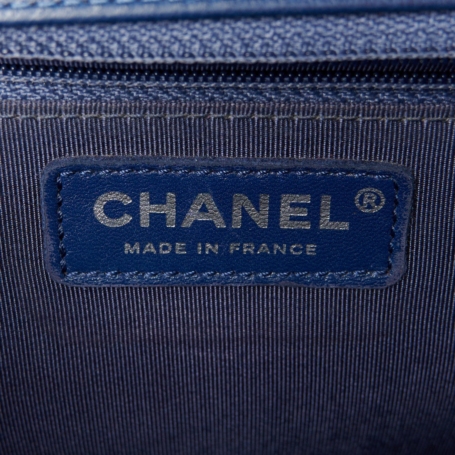 Chanel Caviar Quilted New Medium Boy Flap Blue 6 of 10