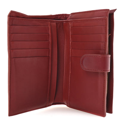 Bottega Veneta Nappa Intrecciato Continental Flap Wallet Red 5 of 8