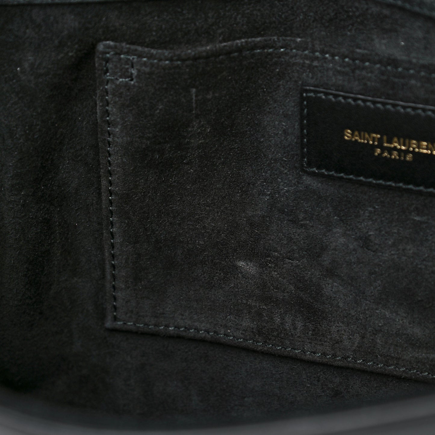 Textured Calfskin Y Ligne Clutch Black