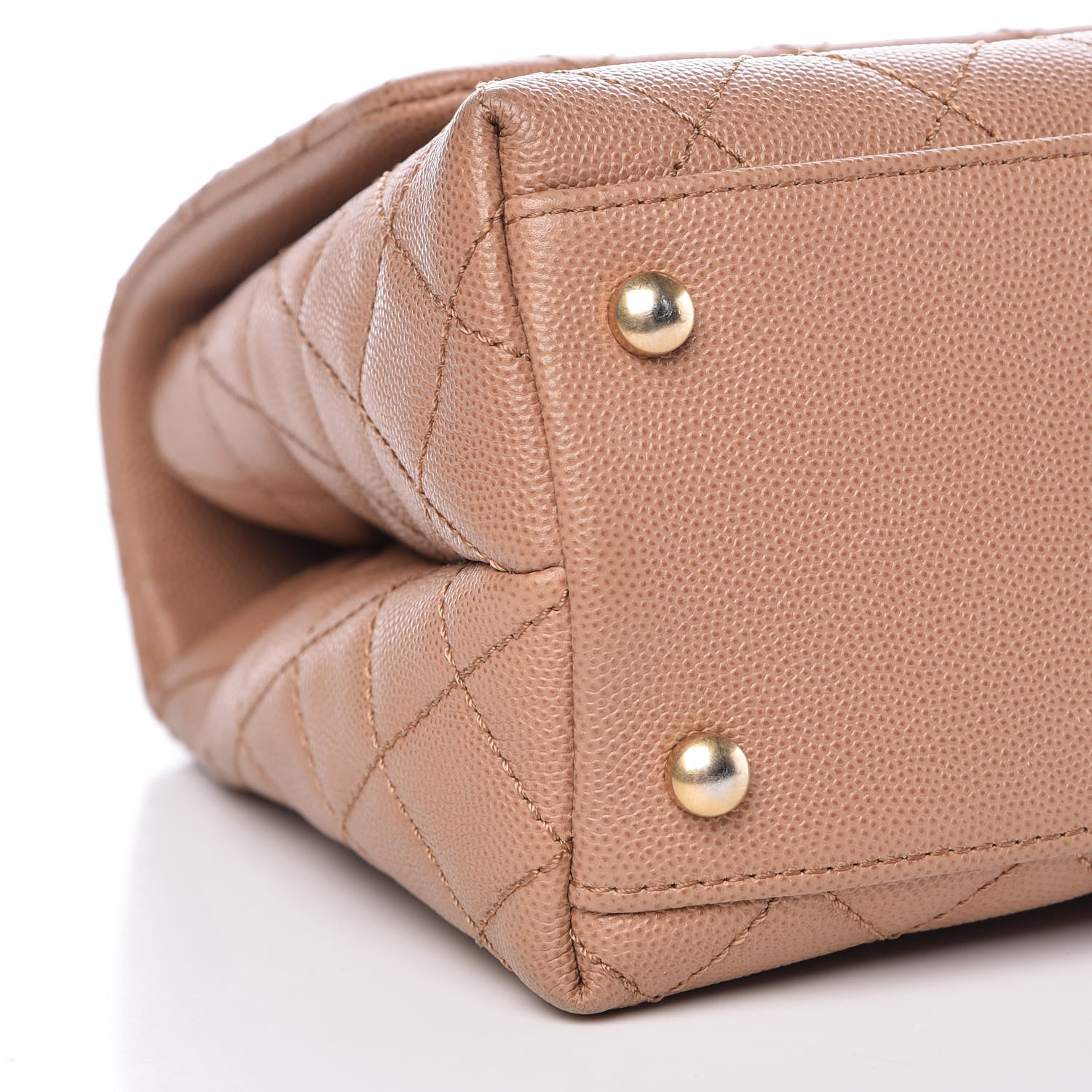 Chanel Caviar Lizard Quilted Small Coco Handle Flap Beige 9 of 12