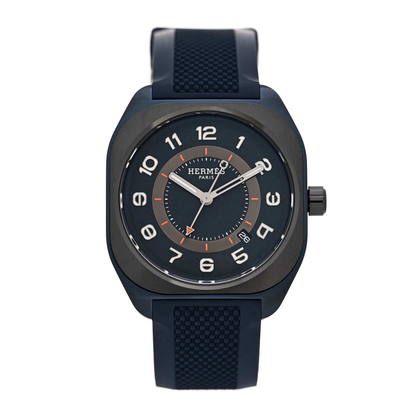 PVD Titanium Rubber 39mm H08 Automatic Watch Bleu Abysse