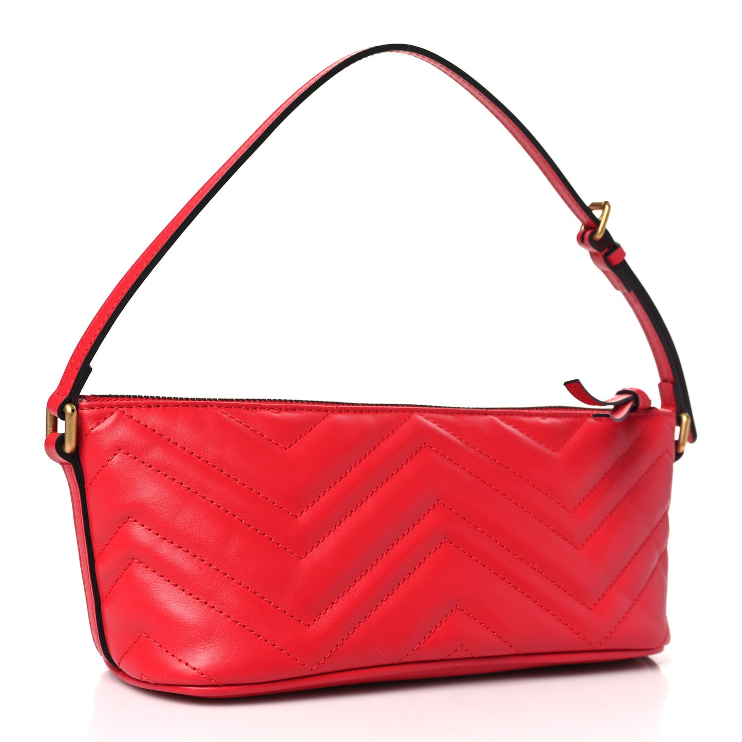 Calfskin Matelasse Chevron GG Marmont Sling Shoulder Bag Rosso