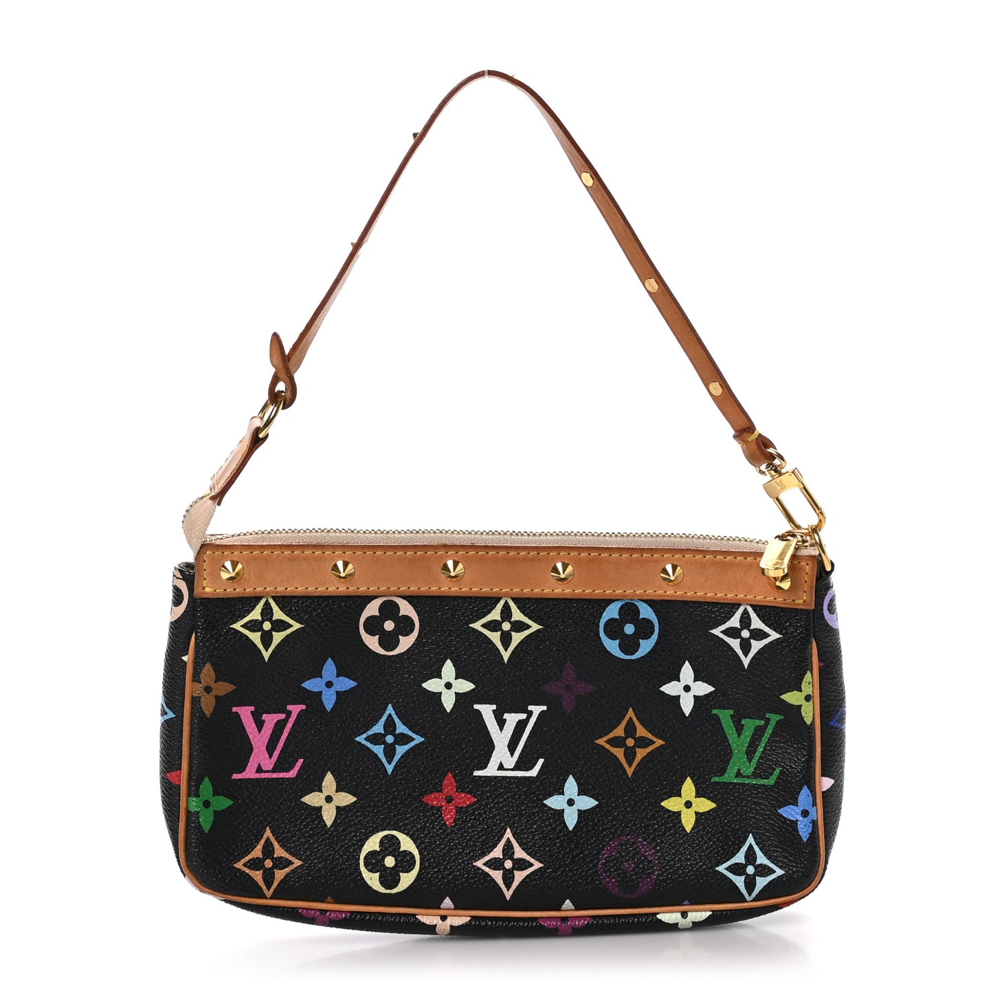 Monogram Multicolor Pochette Accessories Black