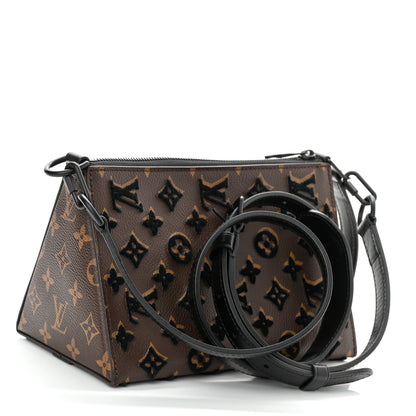 Louis Vuitton Monogram Tuffetage Triangle Messenger Black 3 of 9