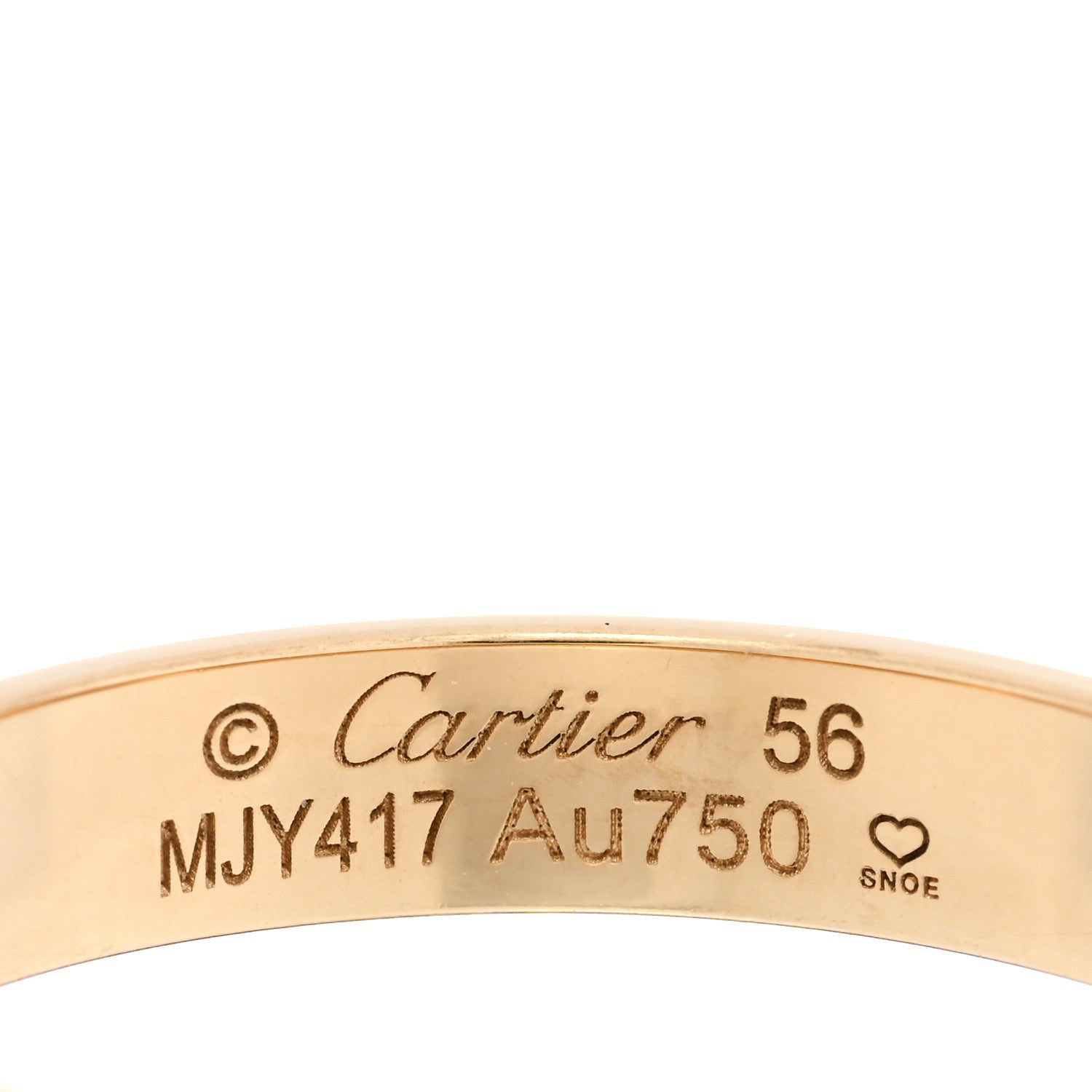 Cartier 18K Yellow Gold 3.5mm LOVE Wedding Band Ring 56 7.5 4 of 5