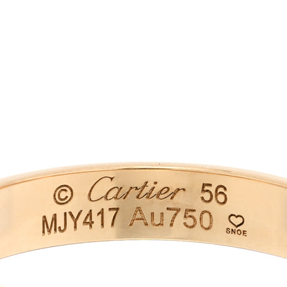 Cartier 18K Yellow Gold 3.5mm LOVE Wedding Band Ring 56 7.5 4 of 5