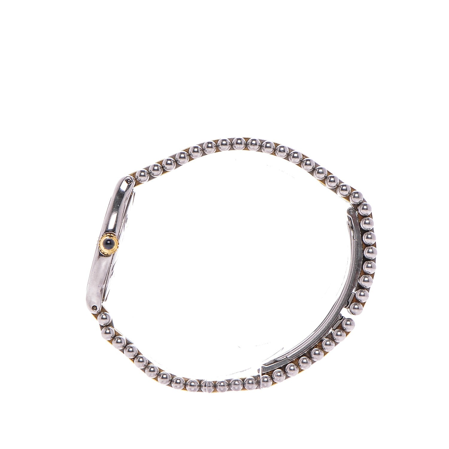 Cartier Stainless Steel 18K Yellow Gold 28mm Must De 21 Bullet Link Quartz Watch 4 of 5