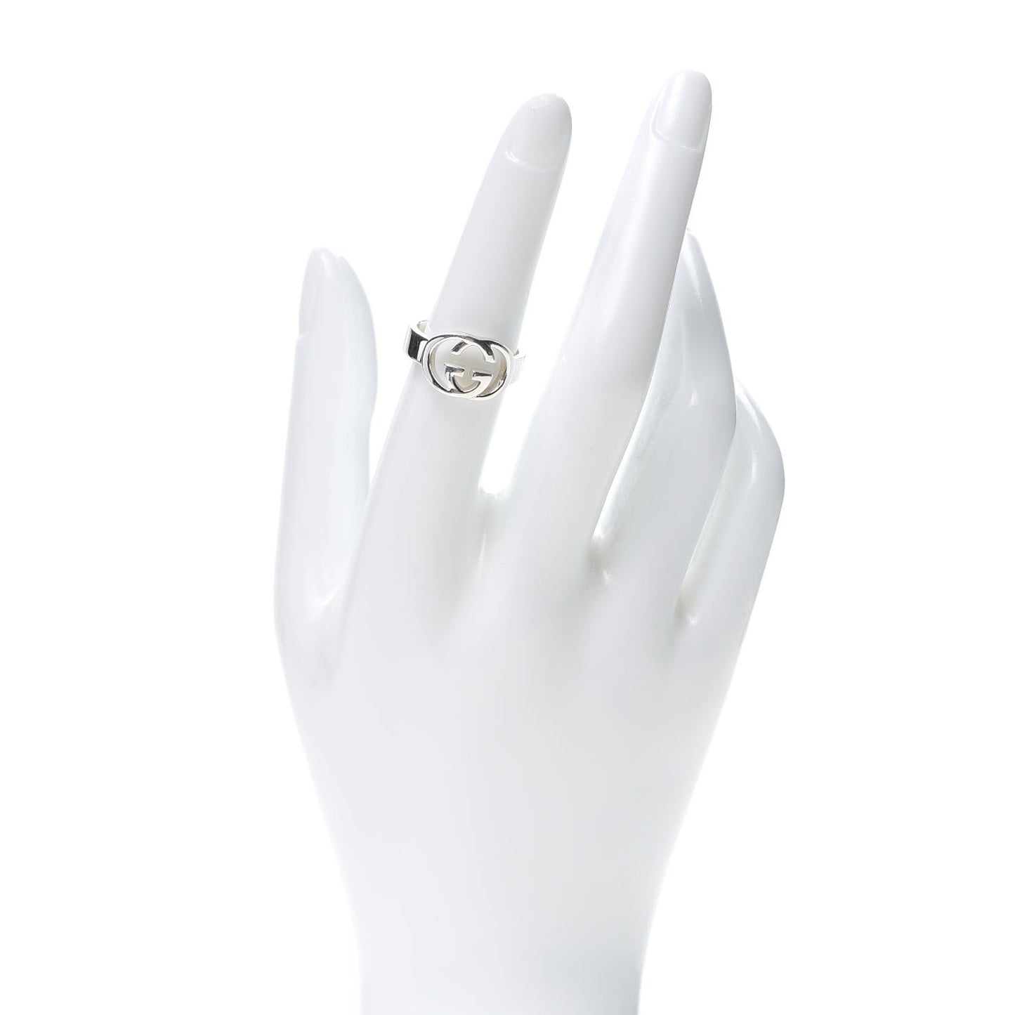 Sterling Silver Interlocking G Ring 53 6.25