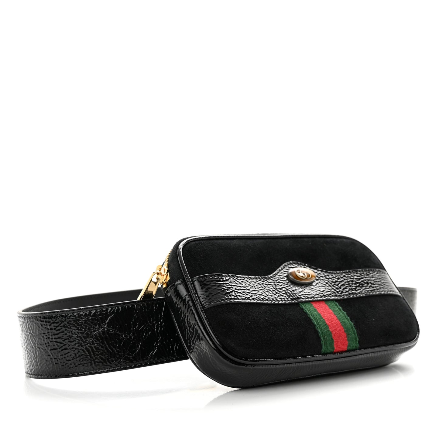 Suede Patent Ophidia Belted iPhone Case 85 34 Black