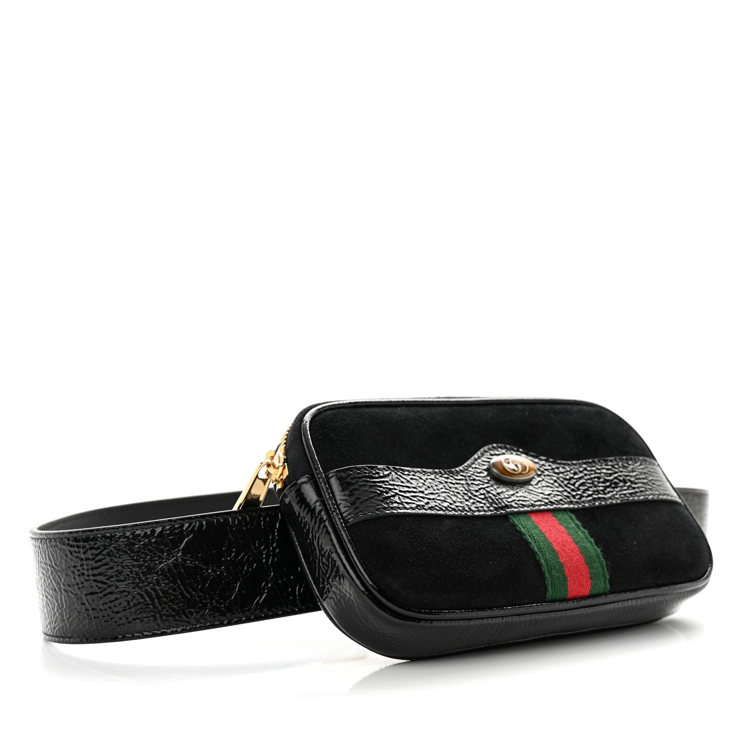 Gucci Suede Patent Ophidia Belted iPhone Case 85 34 Black 4 of 10