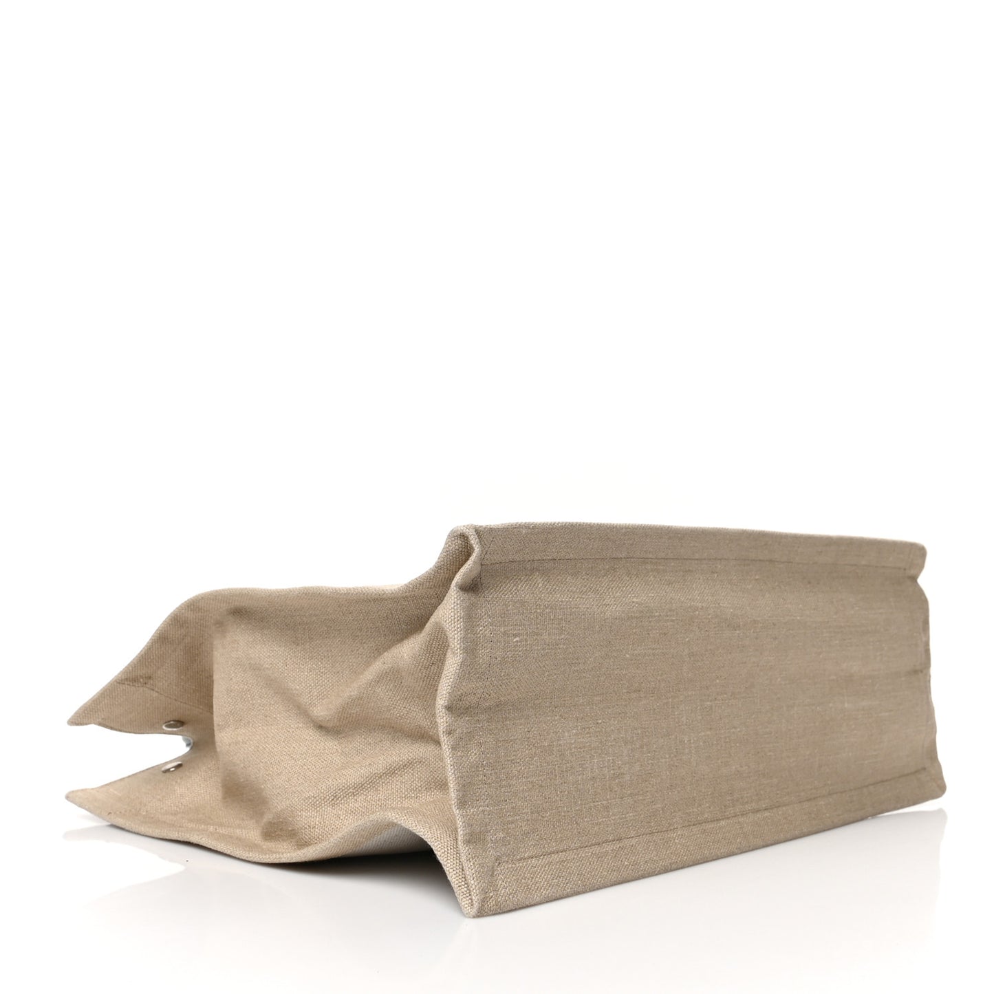 Linen Calfskin Rive Gauche Tote Optic White