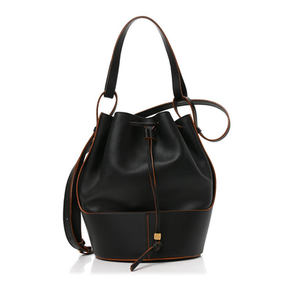 Loewe Calfskin Medium Balloon Bucket Bag Black Tan 1 of 9