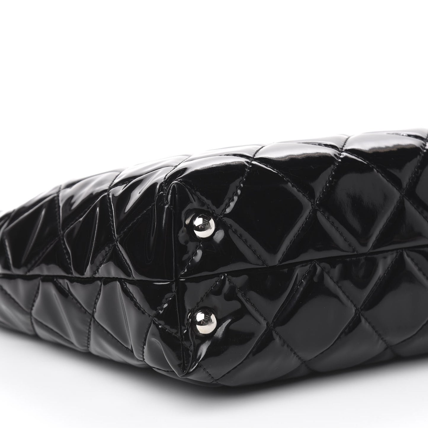 Vinyl Quilted In The Business North South Tote Black