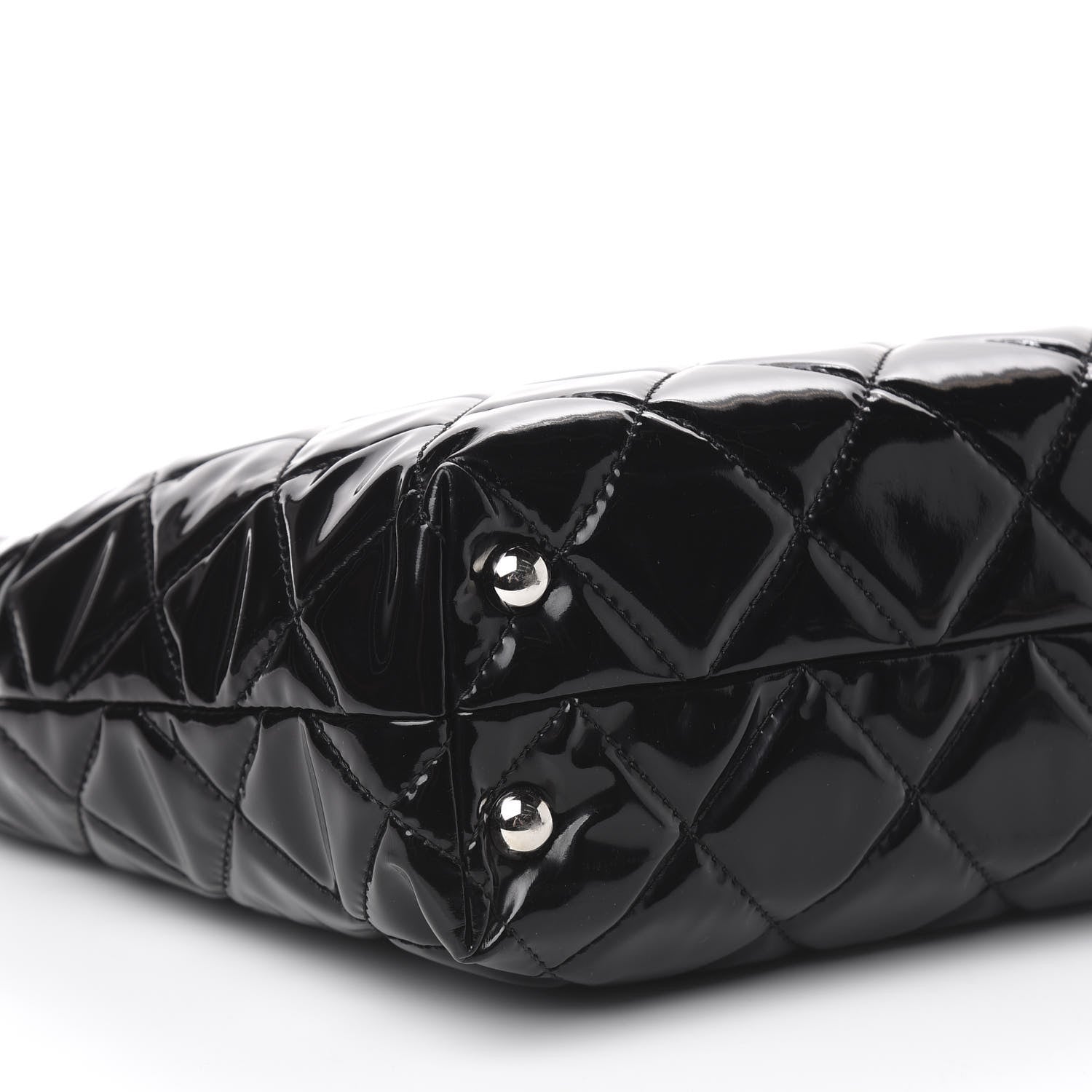 Chanel Vinyl Quilted In The Business North South Tote Black 15 of 16