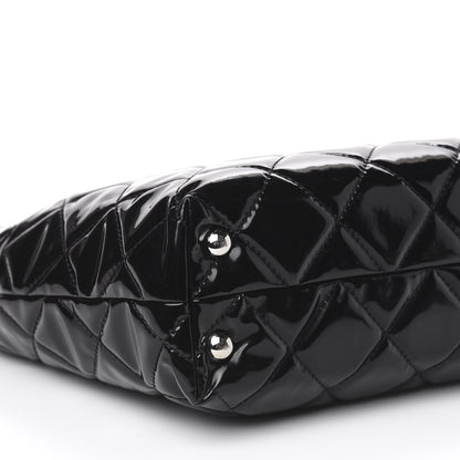 Chanel Vinyl Quilted In The Business North South Tote Black 15 of 16