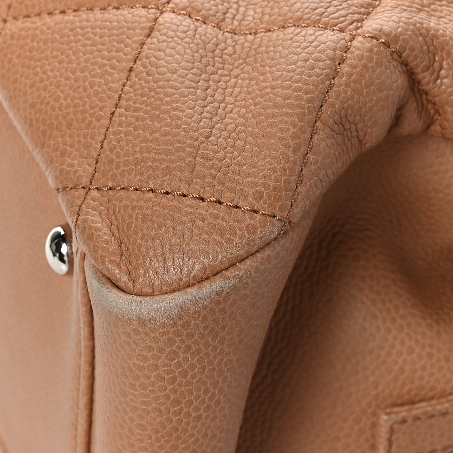Caviar Quilted Timeless CC Shopping Tote Brown