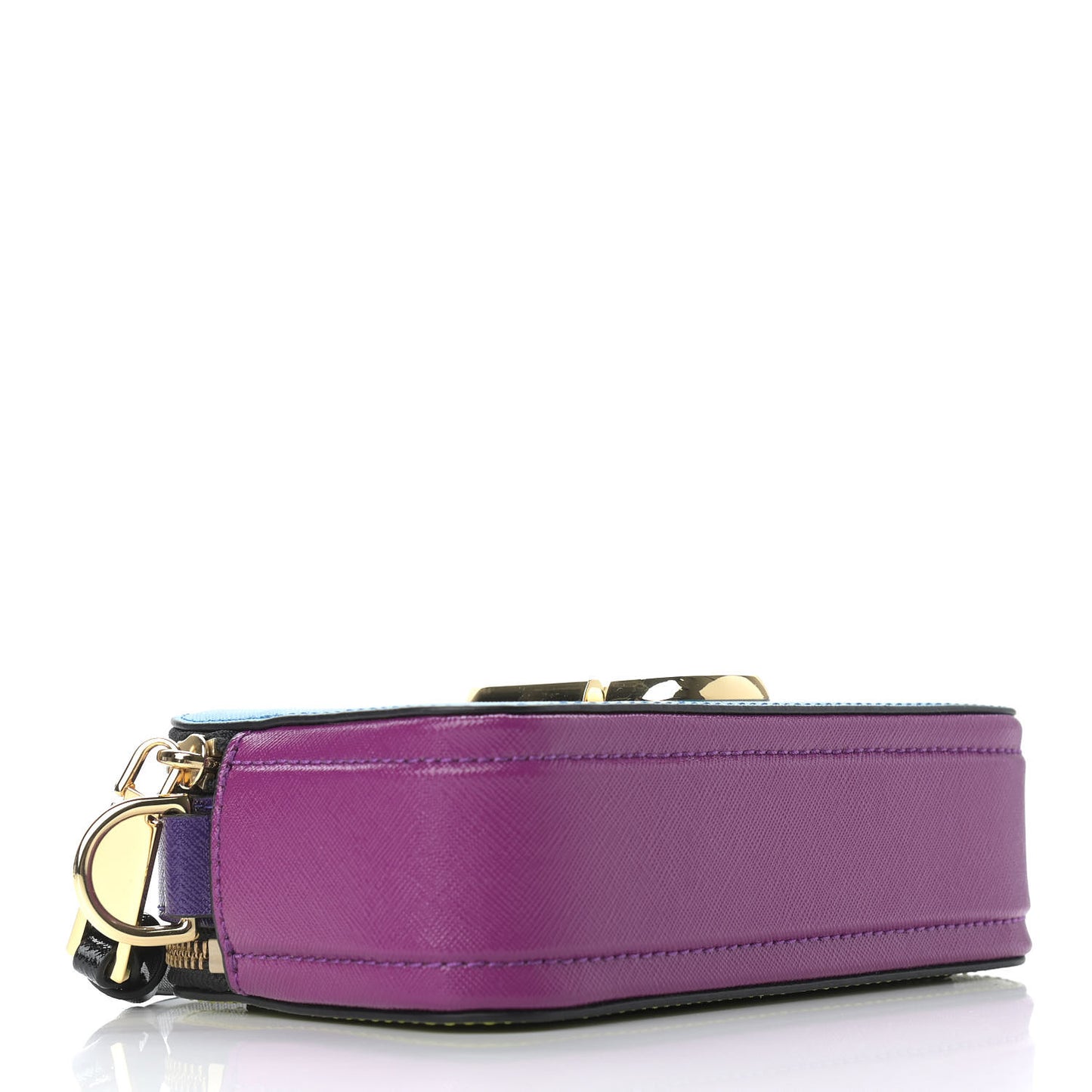 Saffiano Small Snapshot Camera Bag Blue Multicolor