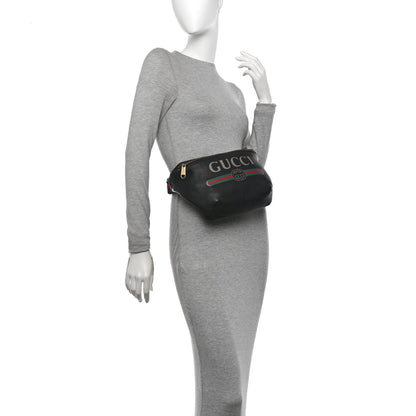 Gucci Grained Calfskin Small Logo Belt Bag Black 2 of 13