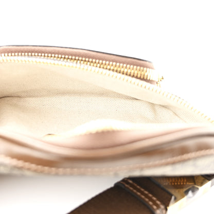 Gucci GG Supreme Monogram Textured Calfskin Retro Interlocking G Belt Bag Beige Ebony Brown Sugar 4 of 9