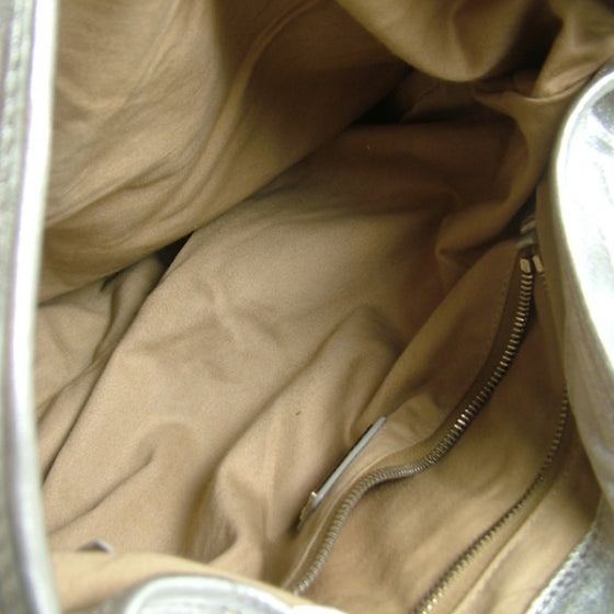 Leather Matelasse Coffer Silver
