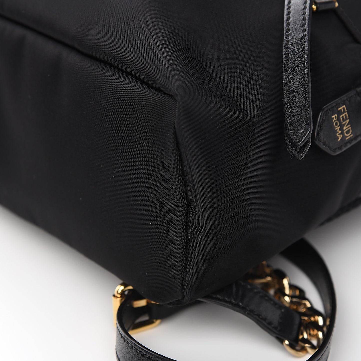 Nylon Vitello Liberty Metal Monster Eyes Studded Mini Backpack Black