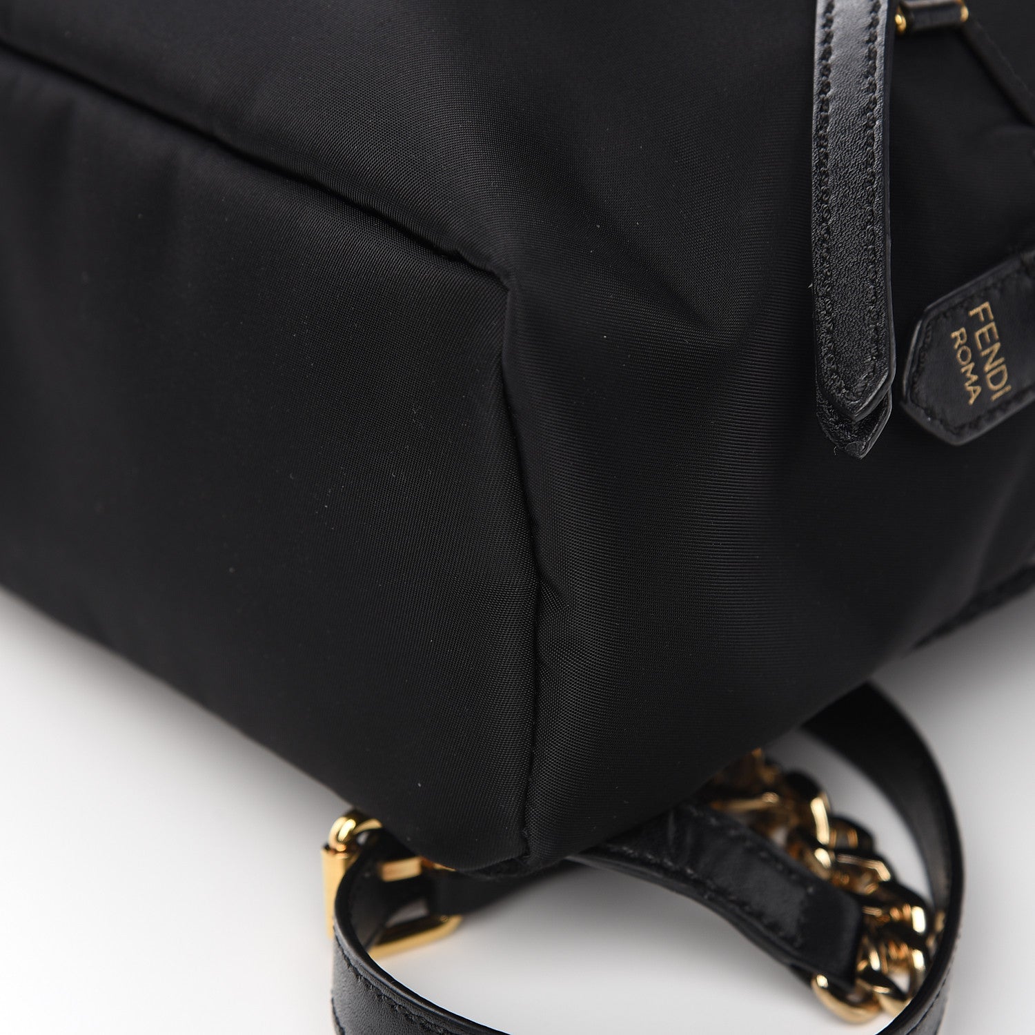 Fendi Nylon Vitello Liberty Metal Monster Eyes Studded Mini Backpack Black 9 of 10