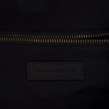 Burberry Mega Check Calfskin Abbeydale Simple Backpack Black Camel 5 of 9