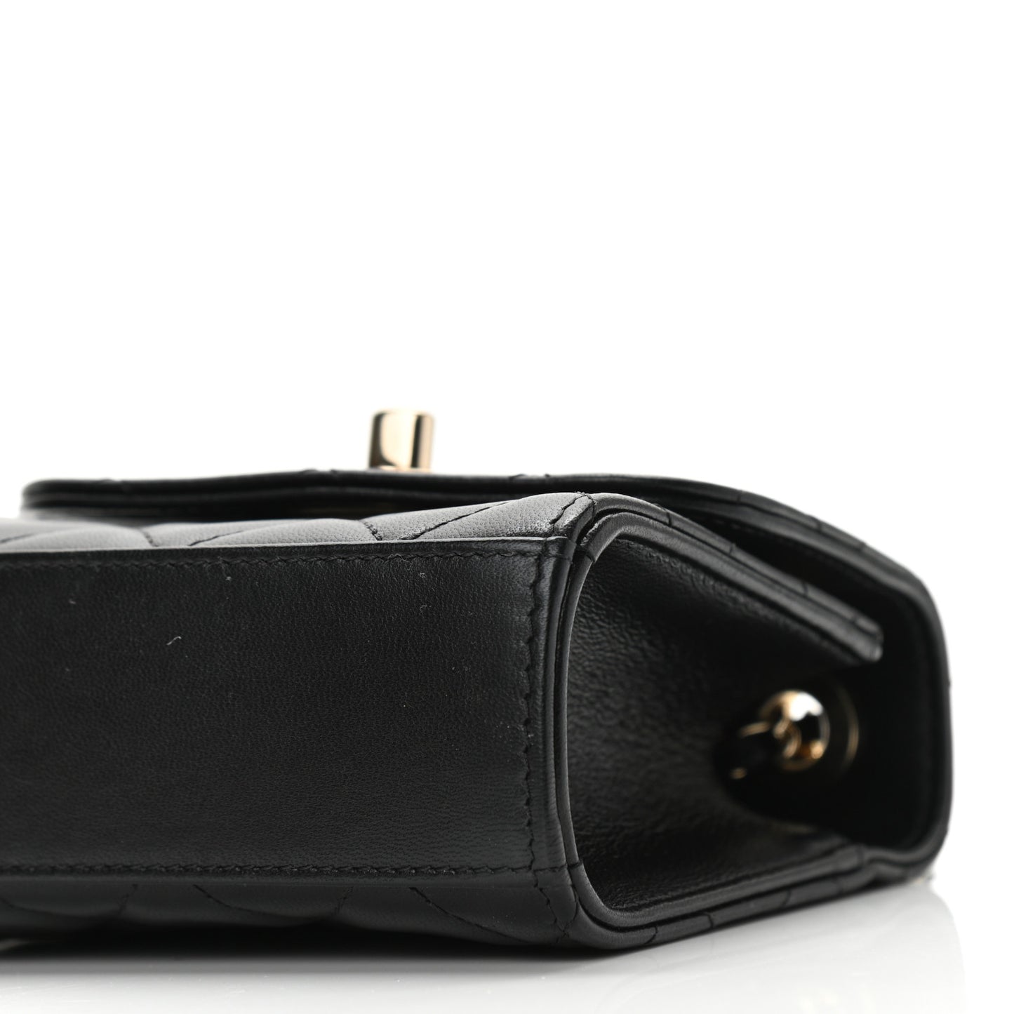 Lambskin Quilted Mini Trendy CC Chain Wallet Black