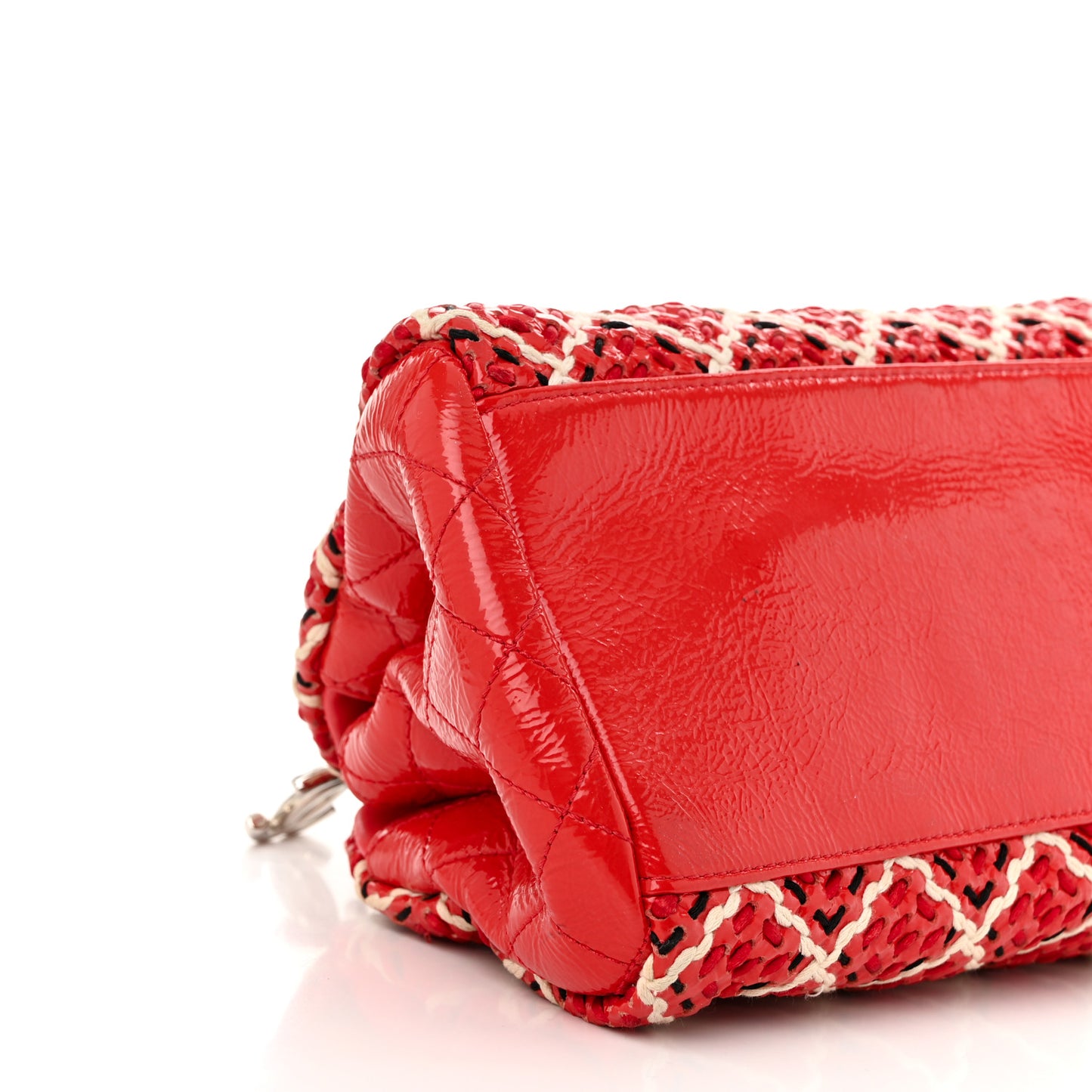 Patent Hand Embroidered Just Mademoiselle Red
