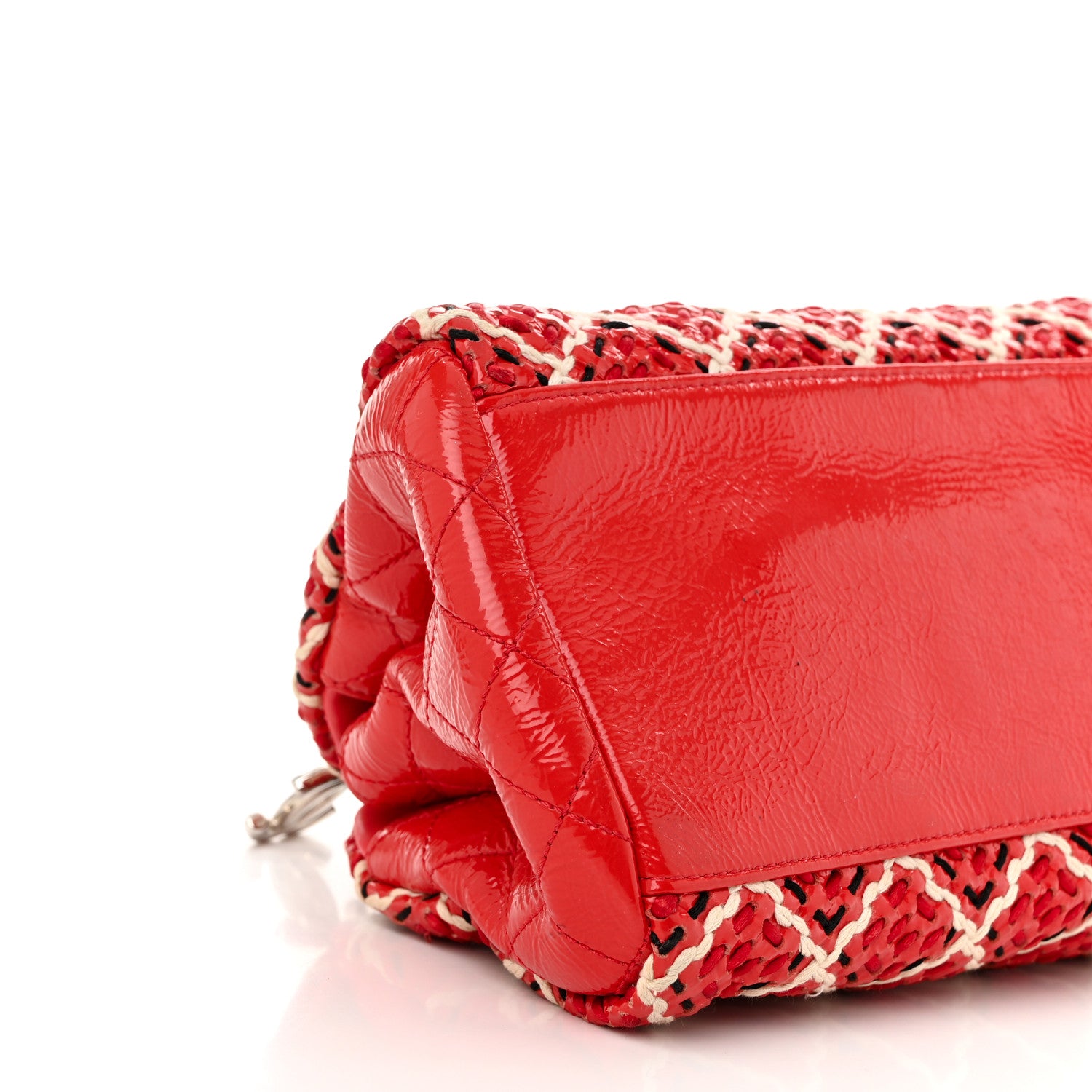 Chanel Patent Hand Embroidered Just Mademoiselle Red 10 of 13