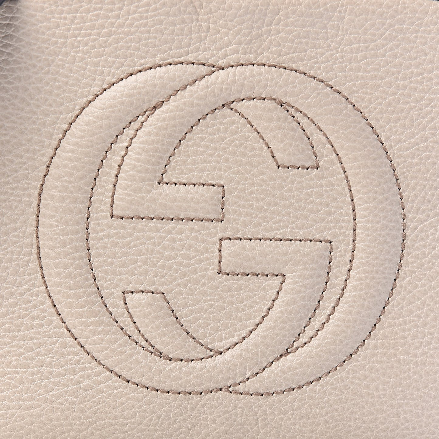 Dollar Calfskin Bi-Color Small Soho Disco Bag Mystic White Black