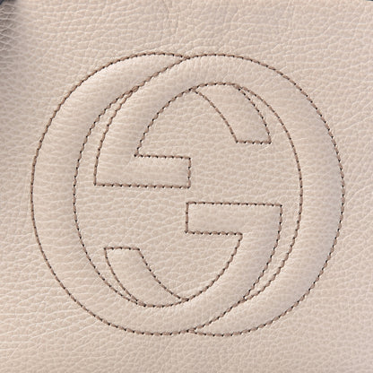 Gucci Dollar Calfskin Bi-Color Small Soho Disco Bag Mystic White Black 8 of 14
