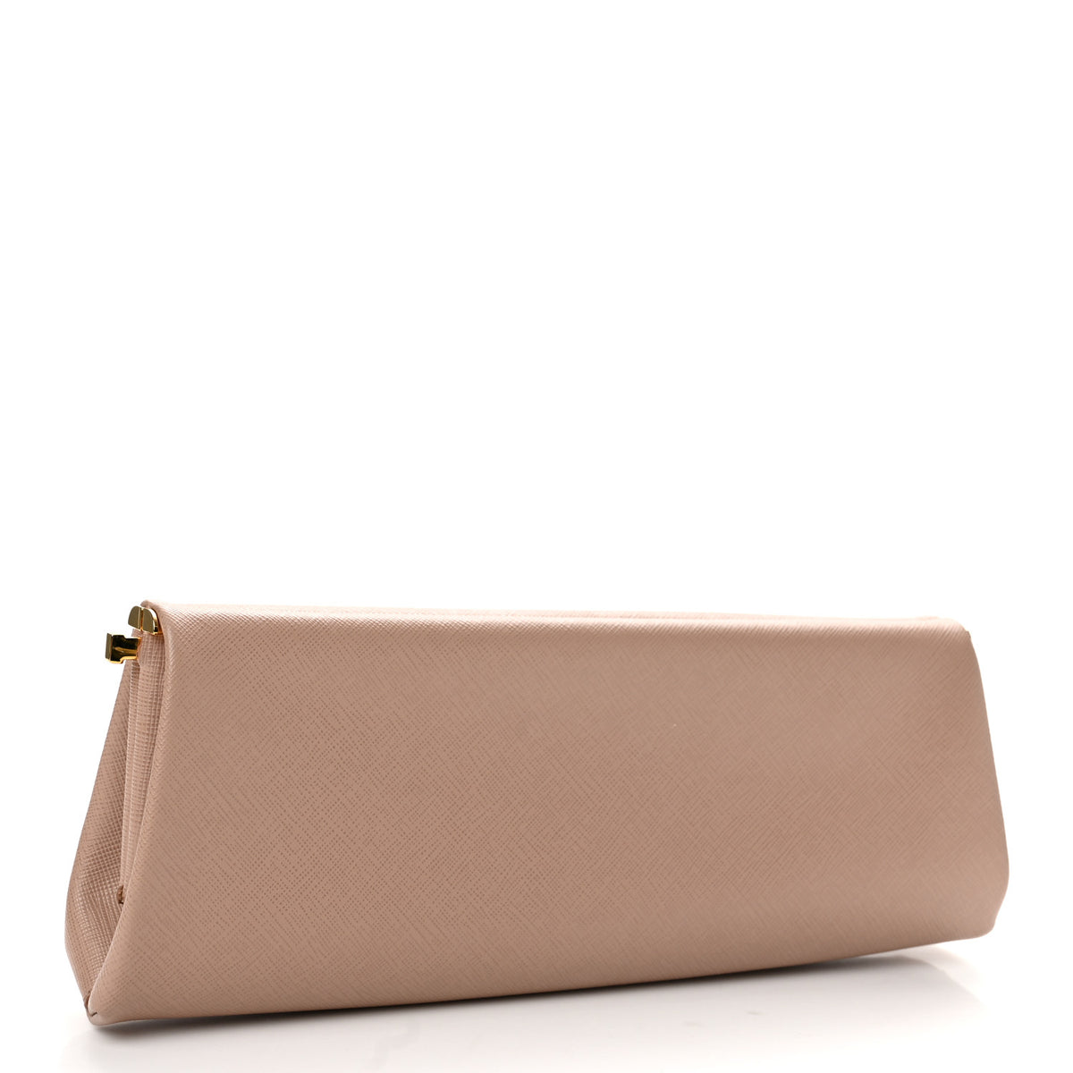 Saffiano Lux East West Frame Clutch Cipria