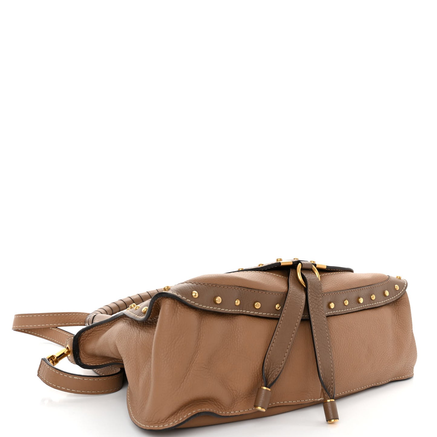 Calfskin Studded Medium Marcie Satchel Nut