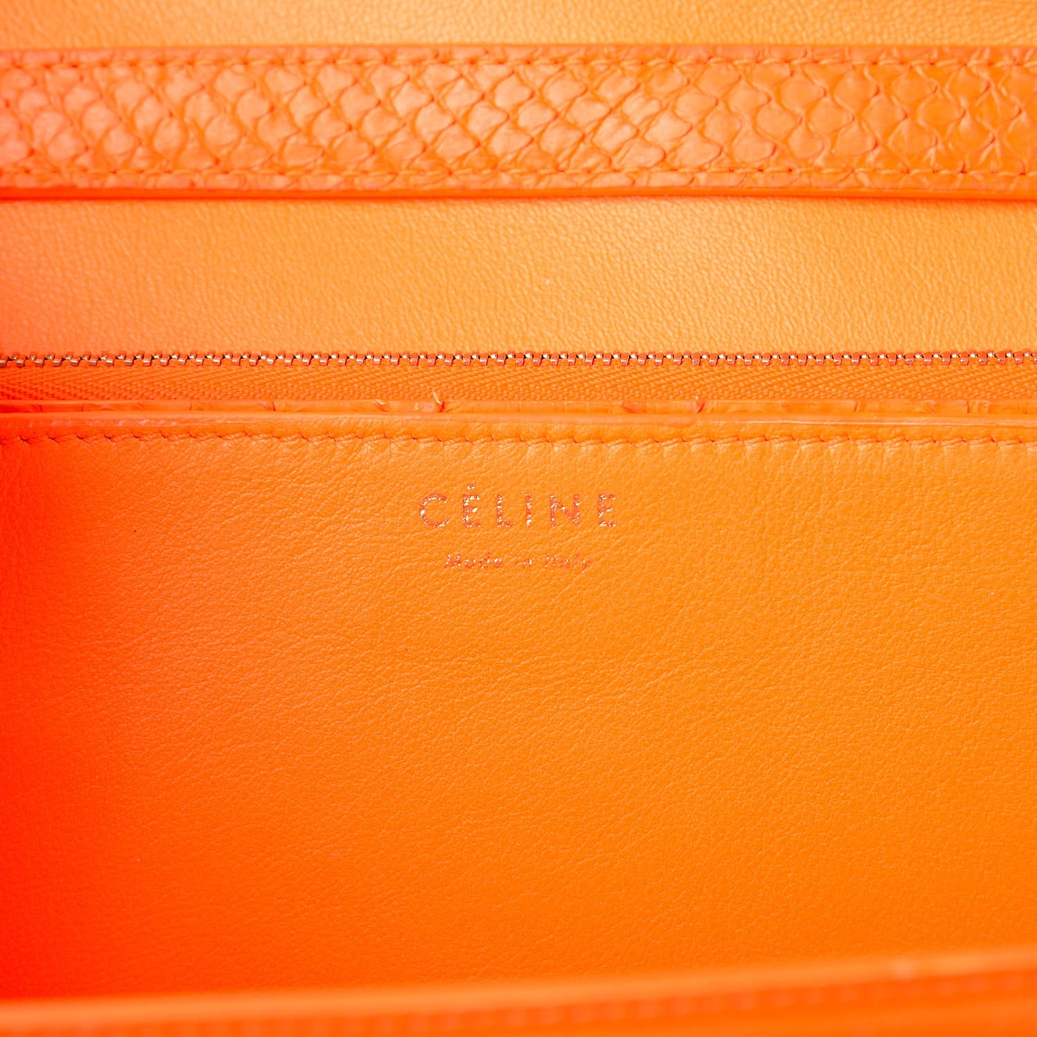 Celine Python Medium Classic Box Flap Bag Red 6 of 12