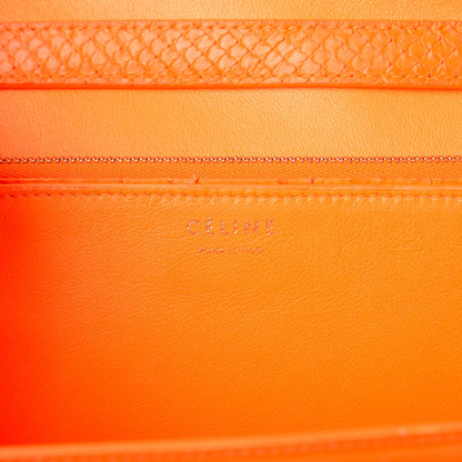 Celine Python Medium Classic Box Flap Bag Red 6 of 12