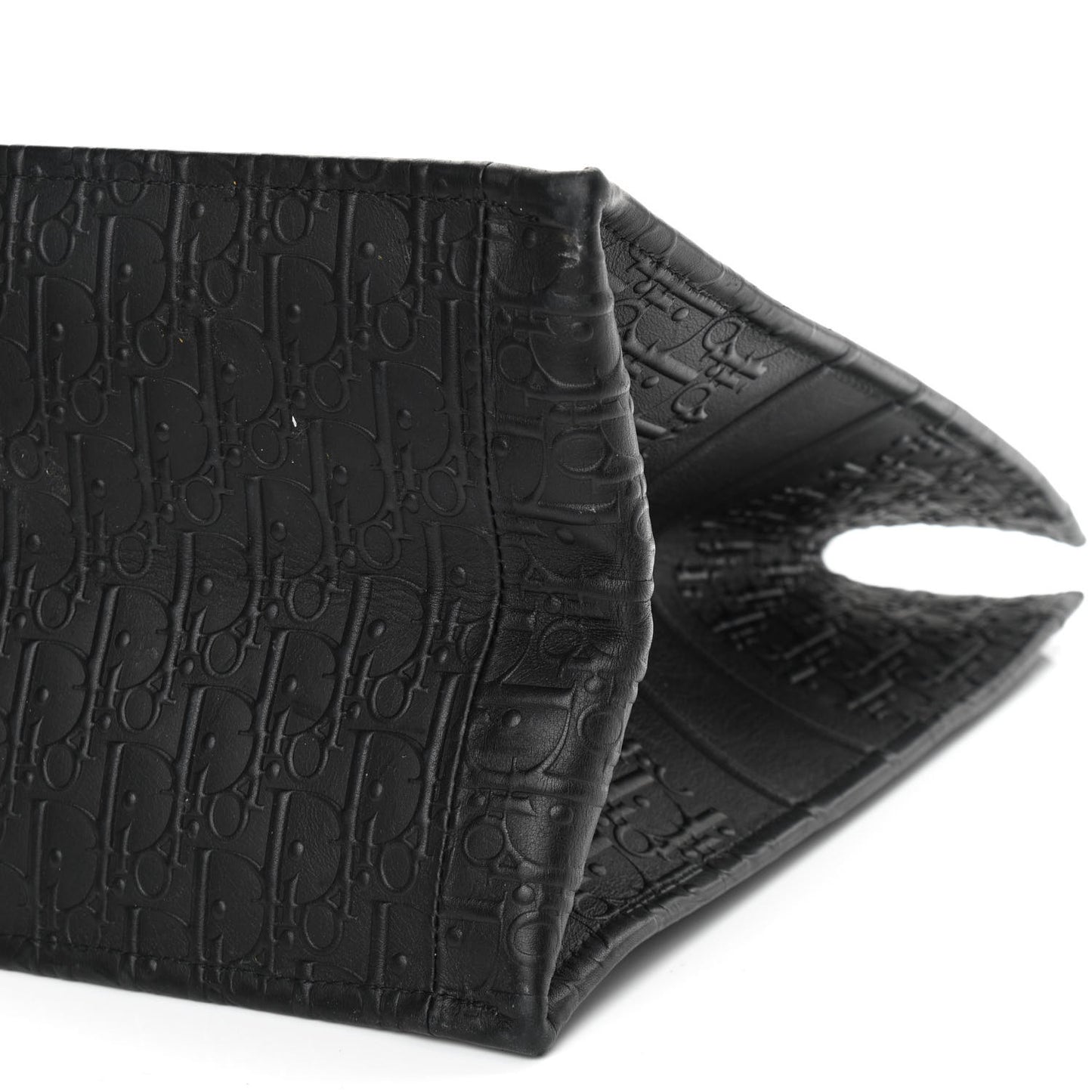 Oblique Calfskin Embossed Large Book Tote Black